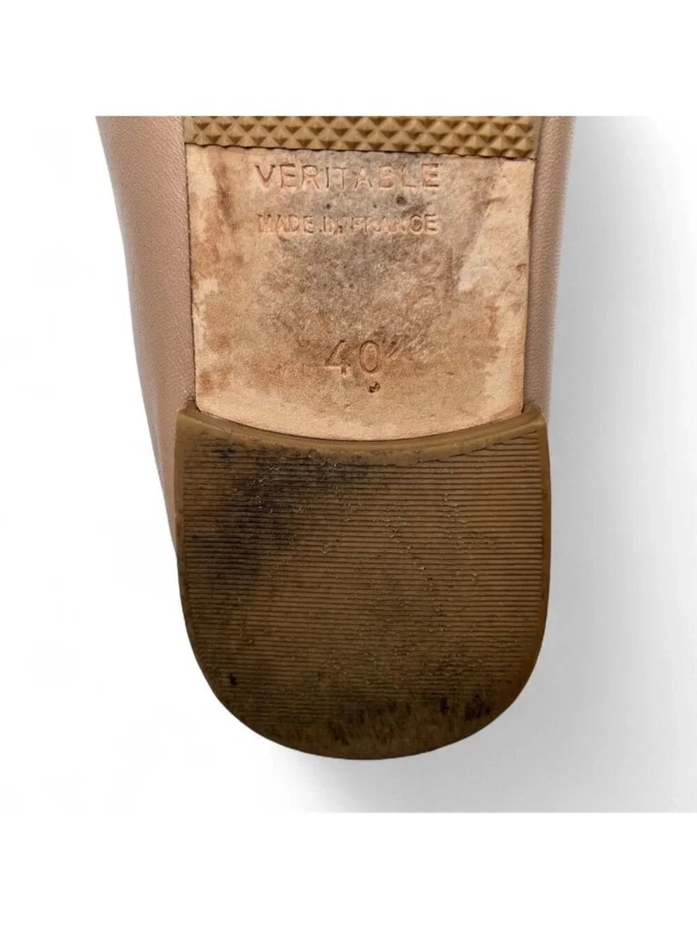 Repetto Cendrillon Leather Ballet Flats in Beige - Size 40 EU/Size 9 US